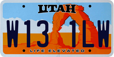 UT license plate W131LW
