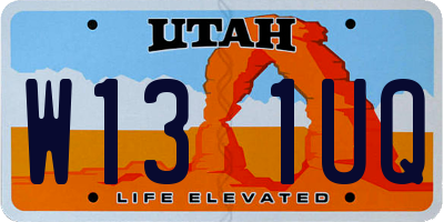 UT license plate W131UQ