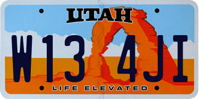 UT license plate W134JI