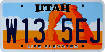 UT license plate W135EJ