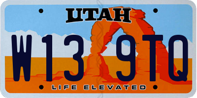 UT license plate W139TQ