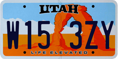 UT license plate W153ZY