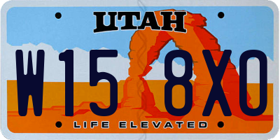UT license plate W158XO