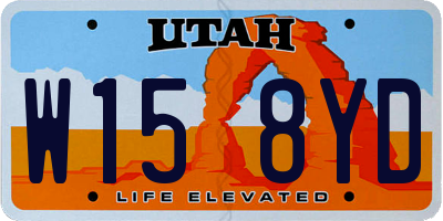 UT license plate W158YD