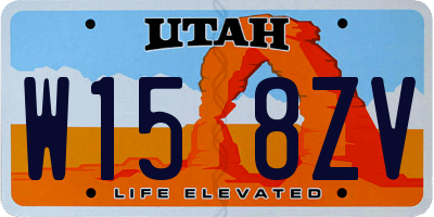 UT license plate W158ZV