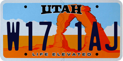UT license plate W171AJ