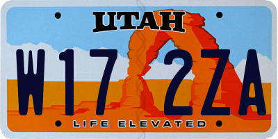 UT license plate W172ZA