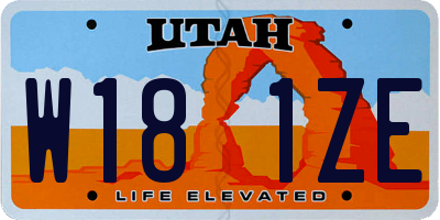 UT license plate W181ZE