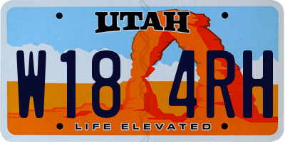 UT license plate W184RH
