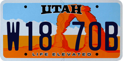 UT license plate W187OB