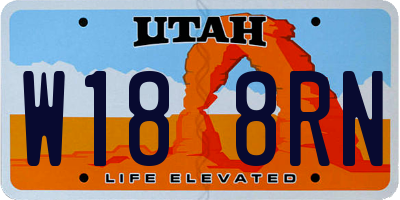 UT license plate W188RN
