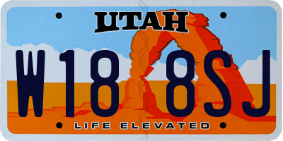 UT license plate W188SJ