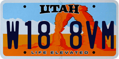 UT license plate W188VM