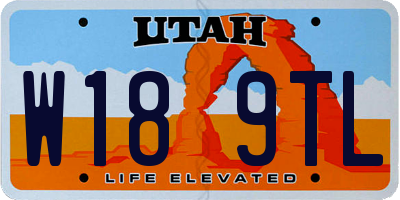 UT license plate W189TL