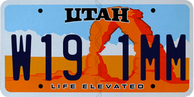 UT license plate W191MM