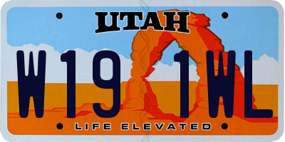 UT license plate W191WL