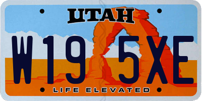 UT license plate W195XE