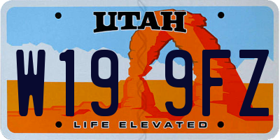 UT license plate W199FZ