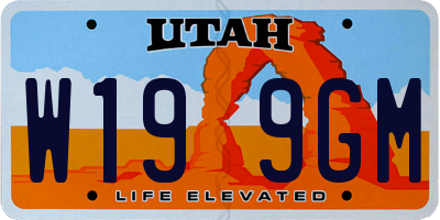 UT license plate W199GM