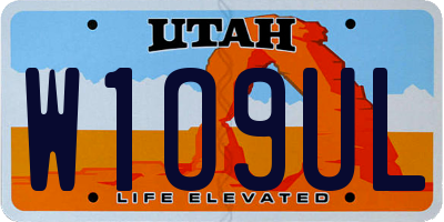 UT license plate W1O9UL