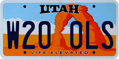 UT license plate W200LS