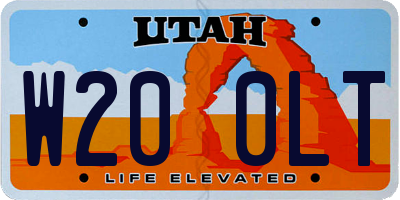 UT license plate W200LT