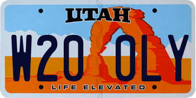 UT license plate W200LY