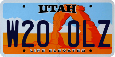 UT license plate W200LZ
