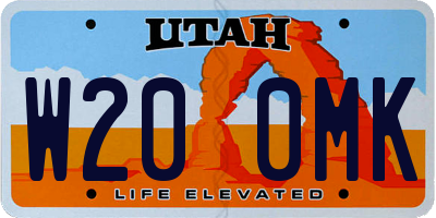 UT license plate W200MK