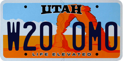 UT license plate W200MO