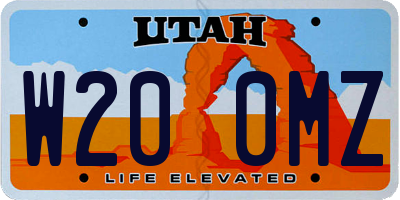 UT license plate W200MZ