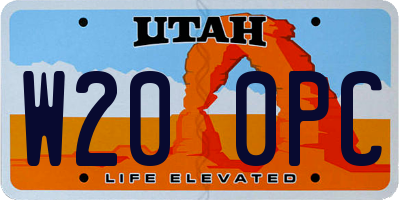 UT license plate W200PC