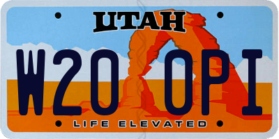 UT license plate W200PI