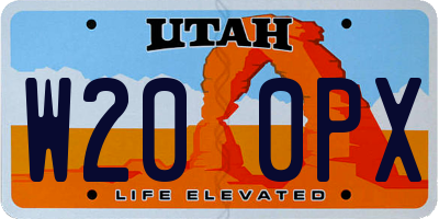 UT license plate W200PX