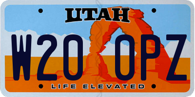 UT license plate W200PZ