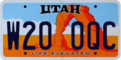 UT license plate W200QC