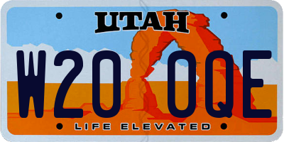 UT license plate W200QE