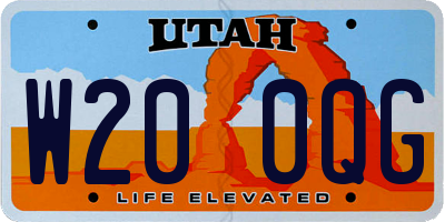 UT license plate W200QG
