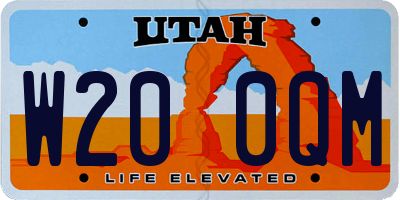 UT license plate W200QM