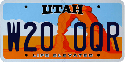 UT license plate W200QR
