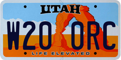 UT license plate W200RC