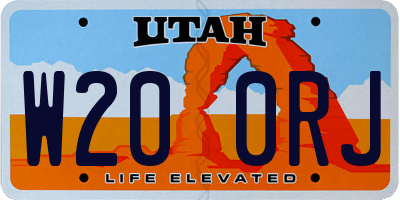 UT license plate W200RJ