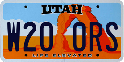 UT license plate W200RS