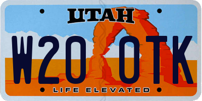 UT license plate W200TK