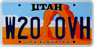 UT license plate W200VH