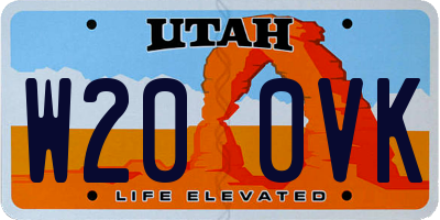 UT license plate W200VK