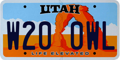 UT license plate W200WL