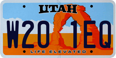 UT license plate W201EQ