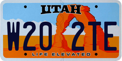 UT license plate W202TE