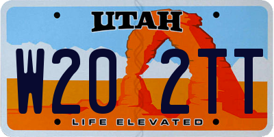 UT license plate W202TT
